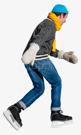 Free Png Download Ice Skating On Lake Vanern Png Images - Ice Skating Man Png