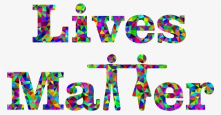 Clipart Prismatic Lives Matter Typography