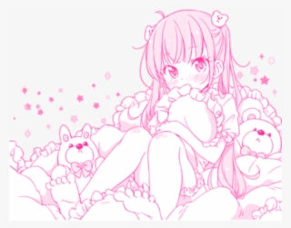 #cute #tumblr #pink #pinkfilter #anime #animegirl #edit - Transparent Kawaii Anime Girl