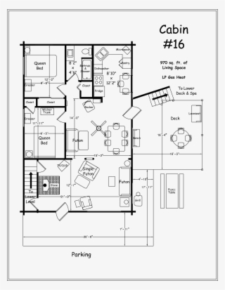 Cabin Floor Plan - Log Cabin