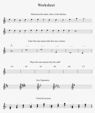 Music Theory Worksheets