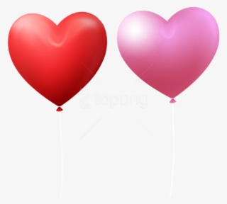 Free Png Download Valentine's Day Heart Balloon Red - Valentines Day Heart Red And Pink