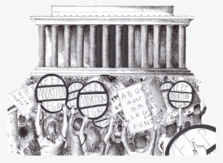 Vector Free National Mall Protests The Tower Th Year - Sketch