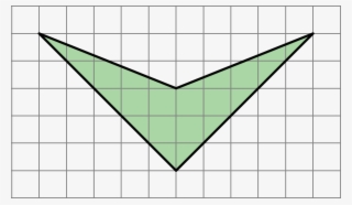 A Four-sided Shape On A Grid, With Two Sides That Drop - Triangle