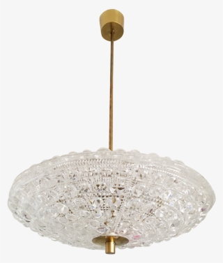 Orrefors Flying Saucer Shaped Chandelier By Carl Fagerlund - Chandelier