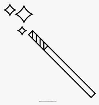 Magic Wand Coloring Page - Varita Magica Para Colorear