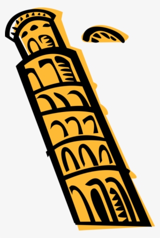 Vector Illustration Of Leaning Tower Of Pisa Campanile