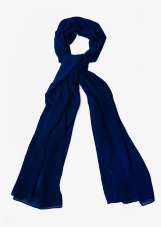 Chiffon Basic Hijab Navy Blue - Scarf