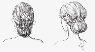 Drawn Braid Face Hair - Sketch Hair Style