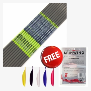 Free Spin Wing Archery Vanes 12 Pcs Sp500 - Satellite