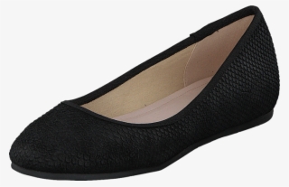 Suede Snake Ballerina Black - Ballet Flat