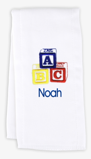 Personalized Burp Cloth With Abc Primary - Pocket