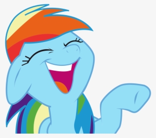 Laughing Transparent Background - Rainbow Dash Vector Laughing