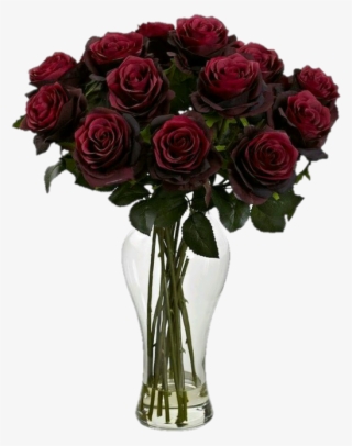 Brunettebombshell Blooming Rose, Artificial Plants, - Nearly Natural, Inc.