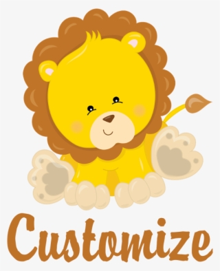 Custom Baby Lion Baby Blanket - Thank You With Lion