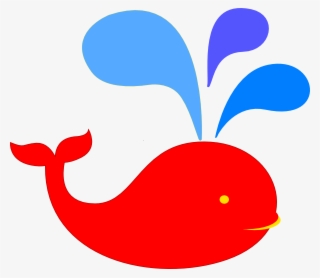 Red Whale, Blue Water Svg Clip Arts 600 X 522 Px