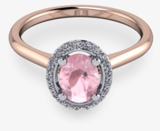 Morganite Halo Ring - Engagement Ring