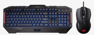 Cerberus Combo, Red/blue Led, 2500 Dpi, Wired Usb, - Teclado Gamer Asus Cerberus