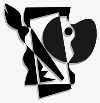 Vector Illustration Of Visual Fine Arts Artist Paintbrush - Graphic Design