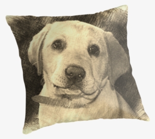 Labrador Pupthrow Pillow By Fantasytripp - Labrador Retriever