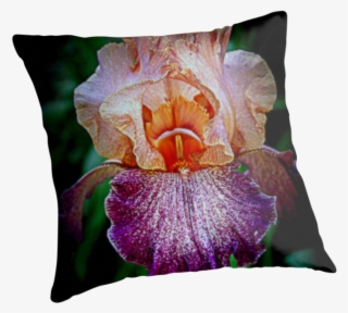 Vibrant Iris Flower - Thin Blue Line Throw Pillows