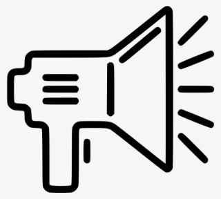 981 X 884 1 - Megaphone White Outline Png