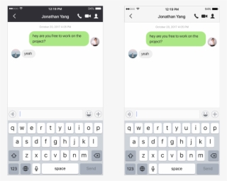 Redesign On Left Has Elements Of Wechat's Current Ui, - Snapchat Group Chat Layout