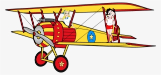 Betty Boop Images Betty & Sally On The Biplane Anime - Biplane