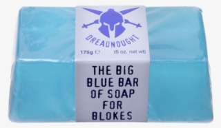 Dreadnought Big Blue Bar Of Soap For Blokes - Label