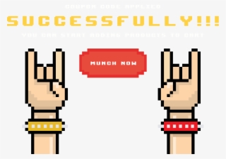 Send - Rock And Roll Hand Pixel