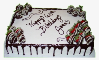Chocolate Covered Strawberry Birthday Cake - Chocolate Covered Strawberry Sheet Cake