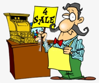 Manage Your Pocket Money - Shopkeeper Clipart