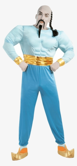Adult Muscle Genie Of The Lamp Costume - Genie Fancy Dress