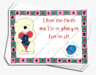 Kids For Saving Earth Valentine Post Cards - Cartoon