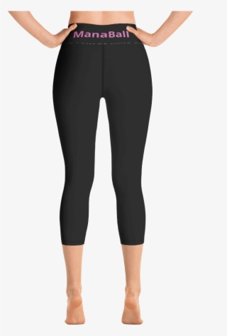 Black "manaball" Yoga Capri Leggings - Yoga Pants