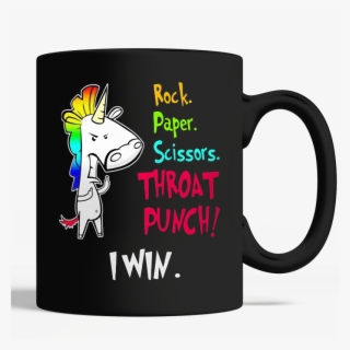 Rock Paper Scissors Throat Punch I Win Mug - Mug