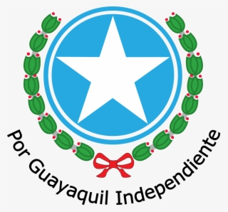Sello De Guayaquil - Red Circle With White Star Logo Name