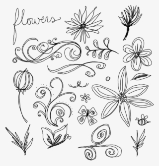 Doodle Art Flowers Simple