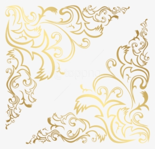 Free Png Download Corners Gold Transparent Clipart - Transparent Gold Pattern Png