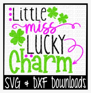Free St Patricks Day Svg * Little Miss Lucky Charm - Girl Scout Cookies Png
