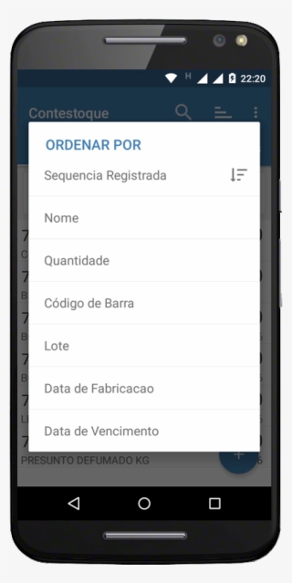 Ordene Todas Informações De Diversas Formas - Inventory Management System Mobile