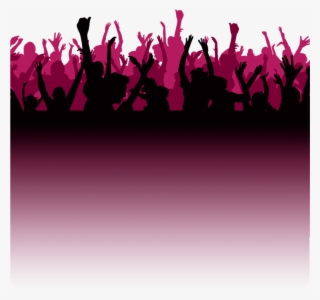 #silhouette #people #music #pink - Silhouette Party People Png