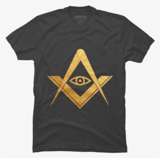 Golden Freemasonry Masonic Eye Symbol - All Seeing Eye Gold Logo