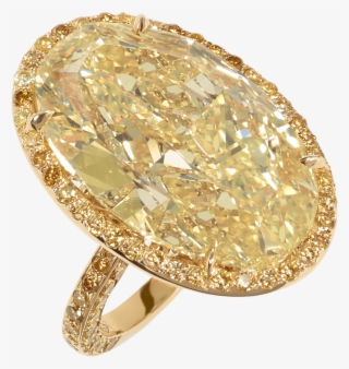 Glambarbie Natural Fancy Vivid Yellow Diamond Ring - Engagement Ring