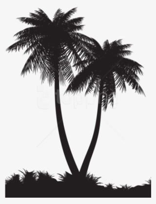 Free Png Palm Trees Silhouette Png - Palm Tree Silhouette Transparent Background