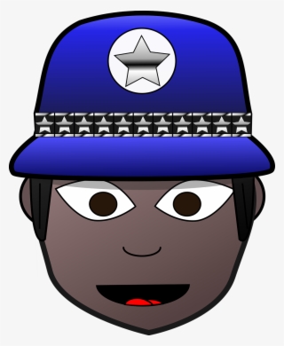 Comic Characters Cop Dress-up Head - Policeman Face Clipart