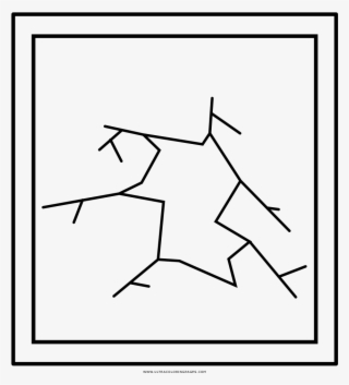 Shattered Window Coloring Page - Ventanas Quebradas Para Colorear