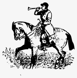 Fox Hunting Horn Silhouette - Fox Hunting Clipart