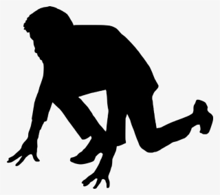 Silhouette, Steady, Man, Run, Start, Competition - Cowboy Png
