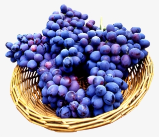 Seedless Grapes In Basket - Grape Png File